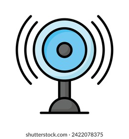 Audio speaker vector design in in modern and trendy style