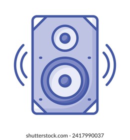 Audio speaker vector design in in trendy style, isolated on white background