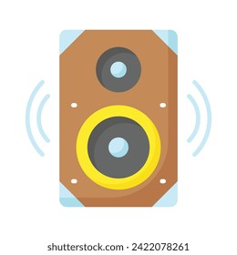 Audio speaker vector design in in trendy style, isolated on white background