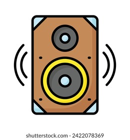 Audio speaker vector design in in trendy style, isolated on white background