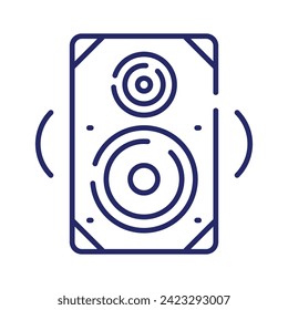 Audio speaker vector design in in trendy style, isolated on white background