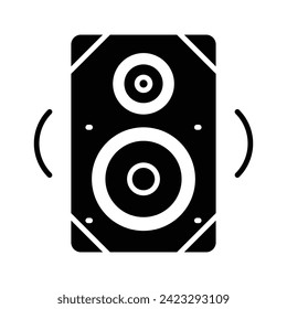 Audio speaker vector design in in trendy style, isolated on white background