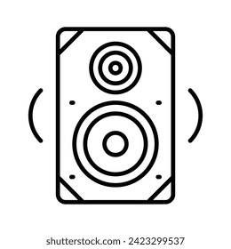 Audio speaker vector design in in trendy style, isolated on white background