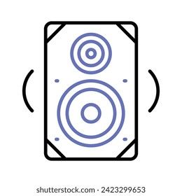 Audio speaker vector design in in trendy style, isolated on white background