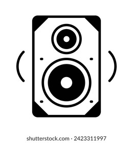 Audio speaker vector design in in trendy style, isolated on white background