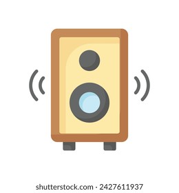 Audio speaker vector design in in trendy style, isolated on white background