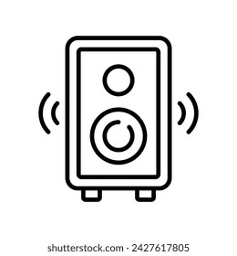 Audio speaker vector design in in trendy style, isolated on white background