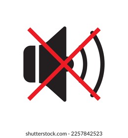 Audio speaker vector icon. Stereo sound call speaker symbol pictogram. Mute icon. Media speaker flat sign design. 