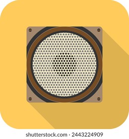 Audio speaker, vintage audio speaker icon. Vector, design illustration. Vector.