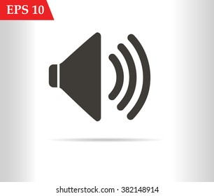 Audio Speaker Volume Icon black.Vector illustration