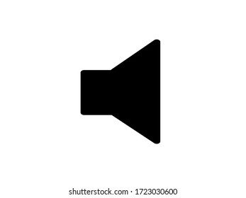 Audio speaker volume icon. Music speaker vector icon isolated on background. Illustration speaker for mobile apps. Pictogram for web page design. Minimalist style icon speaker. Music concept icon
