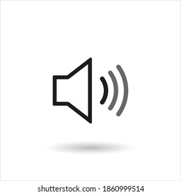 Audio Speaker Volume Icon. Music volume symbol.