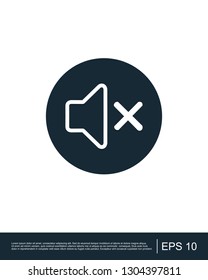 Audio speaker volume icon template