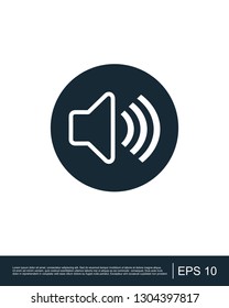Audio speaker volume icon template
