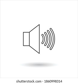 Audio Speaker Volume Icon.Music volume symbol.