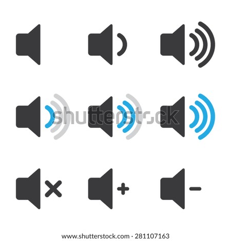 Audio Speaker Volume Icons