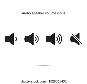 Iconos de volumen de altavoces gráficos vectoriales gráficos en segundo plano