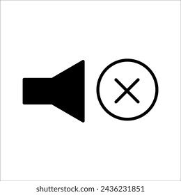 Audio speaker volume or music speaker volume in flat vector icon for apps and websites