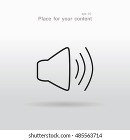 Audio speaker volume or music speaker volume icon for apps and websites. Vector illustration