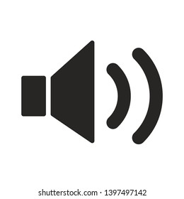 Audio speaker volume on line art icon for apps and web