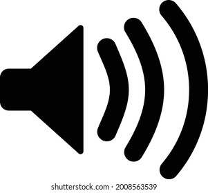 Lautstärkeregler für Audio-Lautsprecher - Online-Kunstsymbol für Apps und Websites