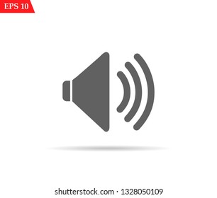 Audio Speaker Volume vector Icon . sound vector icon 10 eps . music speaker volume on flat vector icon for apps and websites