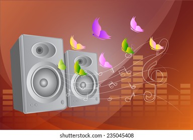 audio speakers and equalizer.