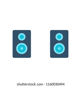 Audio speakers glyph icon. Clipart image isolated on white background