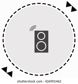 Audio speakers icon Flat Design. Isolated Illustration.