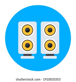 
Icono de altavoces de audio, diseño vectorial de moda para altavoces de sonido