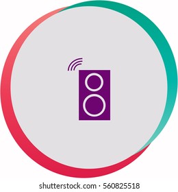 Audio speakers  icon. Vector design.