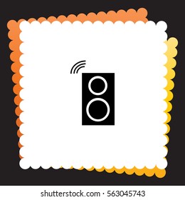 Audio speakers  icon. Vector design.