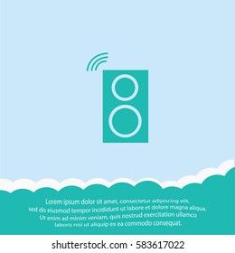 Audio speakers  icon. Vector design.