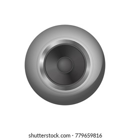 Audio speakers for laptop. Loudspeaker vector illustration. Icon audio system.