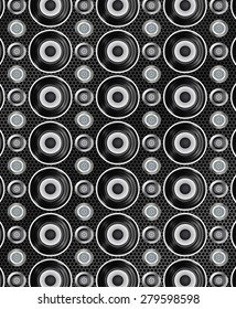 Audio speakers seamless pattern. Vector illustration