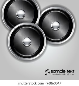 Audio speakers vector background