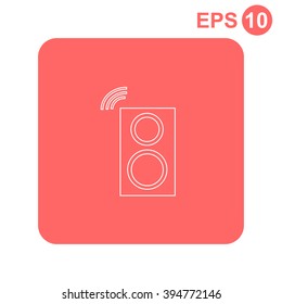 Audio speakers vector icon