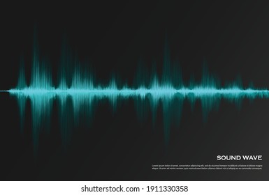 Audiospektrum Hintergrund mit leuchtenden Wellen oder Herzschlag. 
Equalizer Design für Musik, Daten, Wissenschaft und Technologie. Musikhintergründe eignen sich hervorragend für Präsentationsdeckel, Banner oder Bildschirmhintergründe.