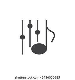 Audio spectrum control vector icon. filled flat sign for mobile concept and web design. Music Equalizer glyph icon. Symbol, logo illustration. Vector graphics