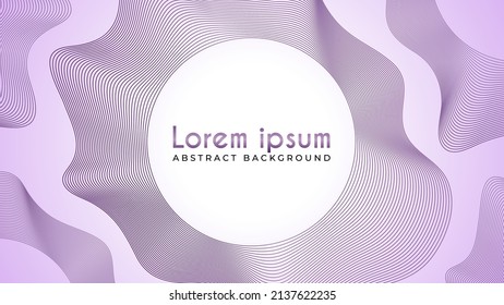Audio Spectrum Visual, Abstract Wave Line Background Design Template. Shiny Very Peri Color