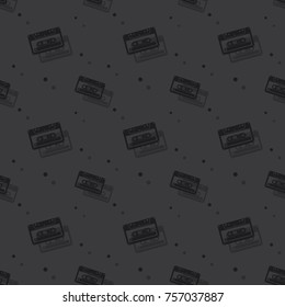 Audio Stereo Cassette Seamless Shadow Dark Background