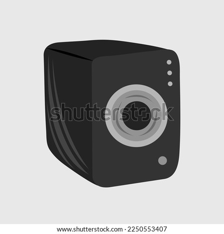 Audio stereo flat vector illustration. Cute audio stereo sound cartoon vector illustration for graphic design and decorative element