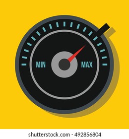 Audio switch in flat style with shadow. Vector illustration