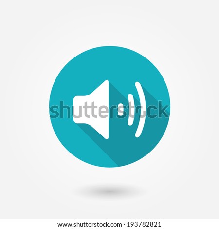 Audio symbol icon. Volume icon, vector illustration. Flat design style