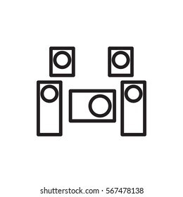 audio system icon illustration isolated vector sign symbol