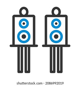 Audio System Speakers Icon. Bold outline design with editable stroke width. Vector Illustration.