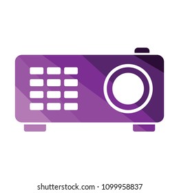 Audio system speakers icon. Flat color design. Vector illustration.
