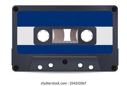 Audio tape cassette  - vector drawing isolated.