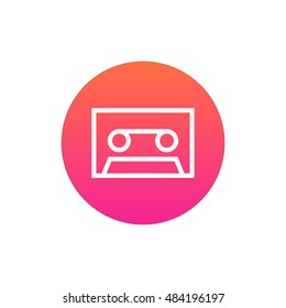 Audio tape icon vector, clip art. Also useful as logo, circle app icon, web element, symbol, silhouette and illustration.