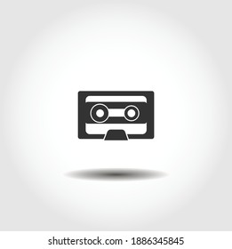 audio tape isolated vector icon. camera, media design element